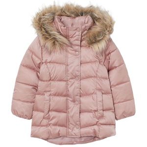 H&M Kids Hooded Puffer Jacket Light Pink Size 4T